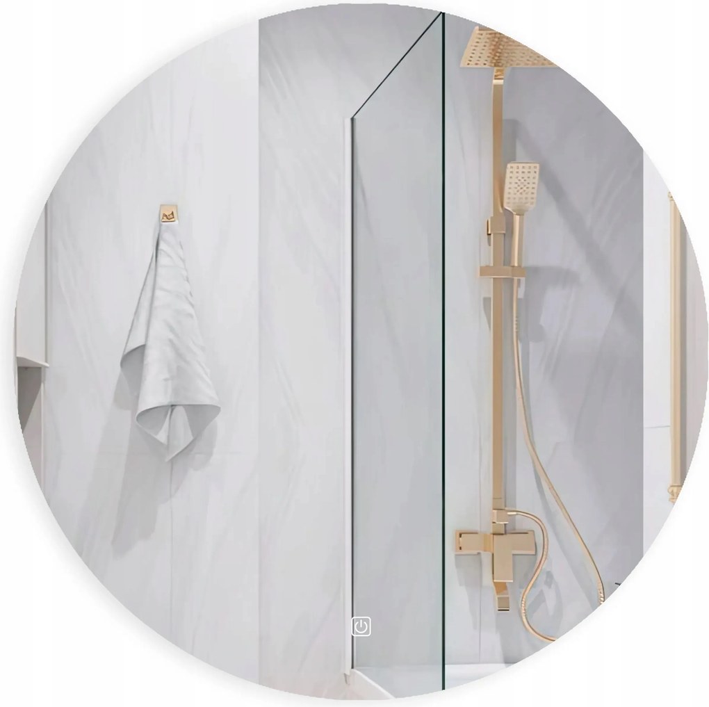 Balneo Led-es Megvilágított Tükör 100 cm Fürdőszoba Keret Nélkül Kerek Roco