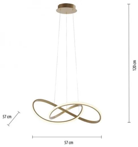 Leuchten Direkt 15402-60 - LED Dimmelhető csillár zsinóron MARIA LED/25W/230V