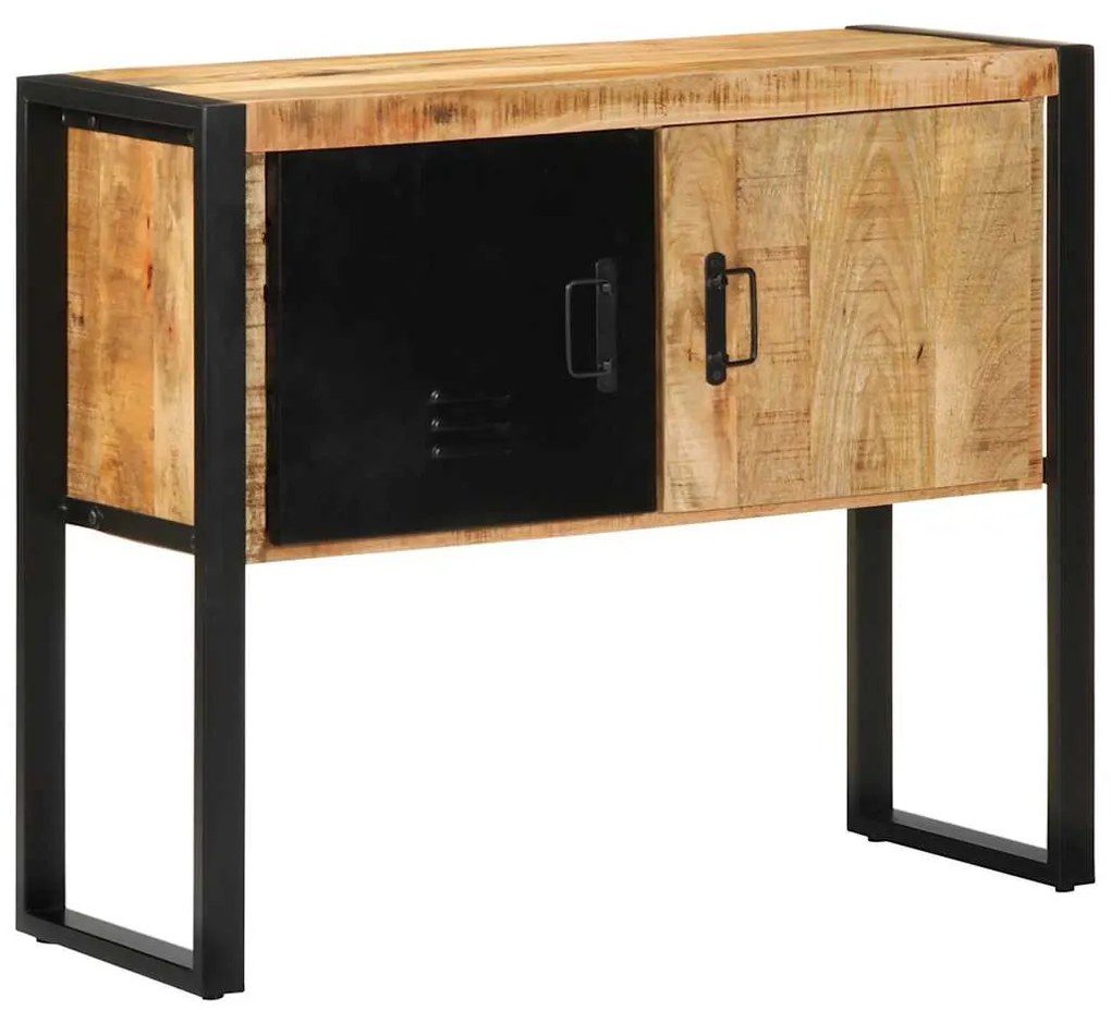 Konzolszekrény 90x35x75 cm Tömör durva fa mangó
