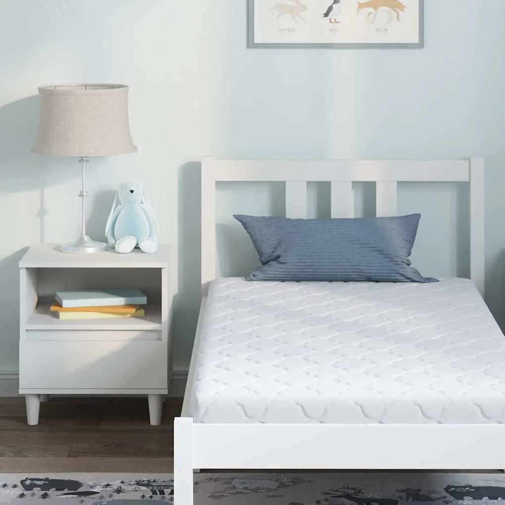 Matrac Kókuszréteggel Fehér 160 x 80 cm PU hab