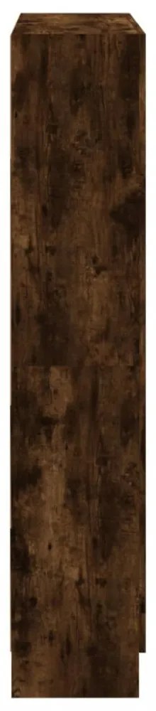 füstös tölgy színű szerelt fa könyvszekrény 82,5x30,5x150 cm