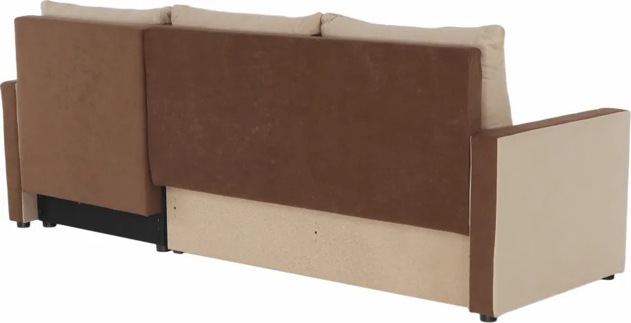 Univerzális ülőgarnitúra, barna/bézs, PAULITA NEW