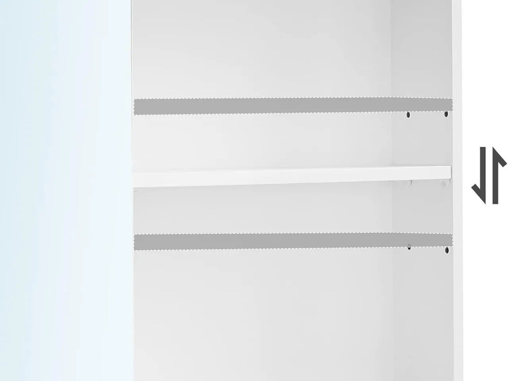 Fésülködőasztal tükörrel LUNAVI 70x40 cm, fehér