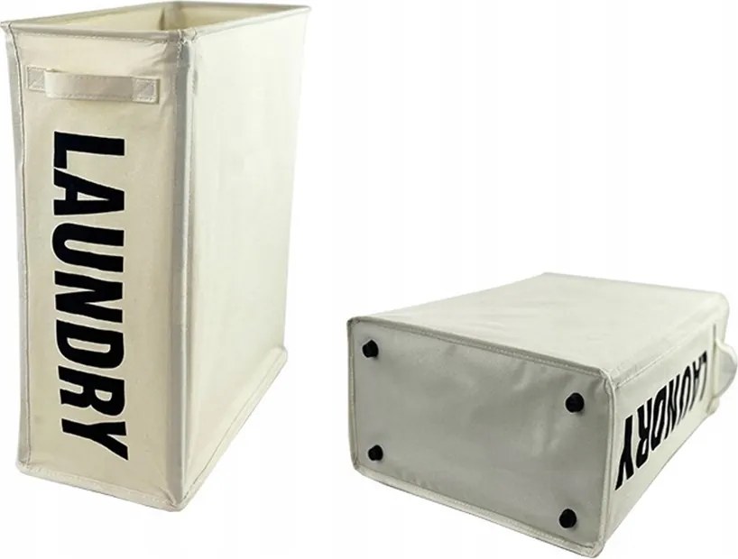 Easyform Kerekes szennyestartó kosár Összecsukható Keskeny 40L Bézs