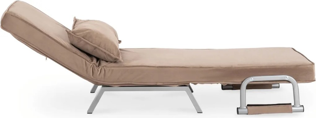 Dönthető fotel bézs bársony kárpittal – BART