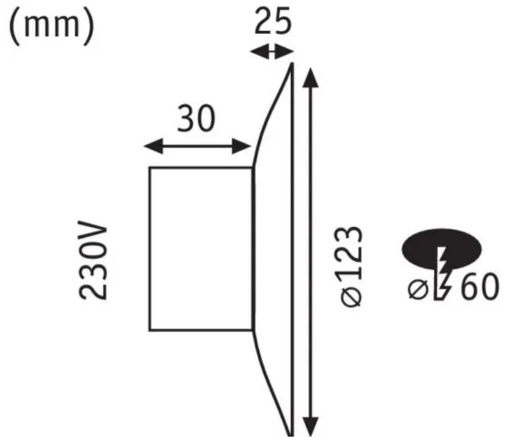 Paulmann 92926 - LED 2W lépcsővilágítás DEKORATÍV 230V