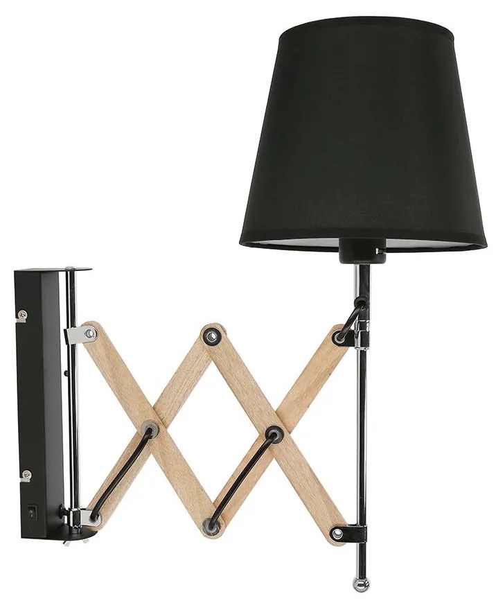 Fali lámpa MITO 1xE27/40W/230V fekete