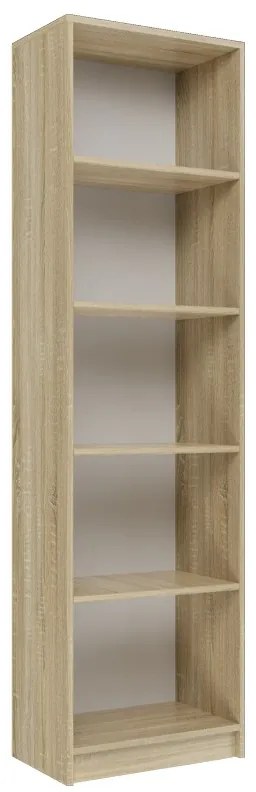 Odell R50 polcos szekrény, könyvtartó, 50x181x30 cm, sonoma