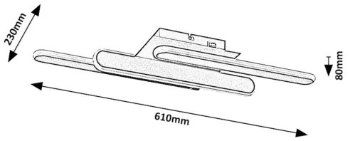 Rabalux 71051 - LED mennyezeti lámpatest SINDRI LED/18W/230V