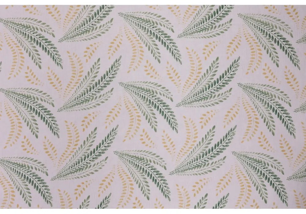 Fehér-zöld fényáteresztő függöny 300x260 cm Seva – Mendola Fabrics