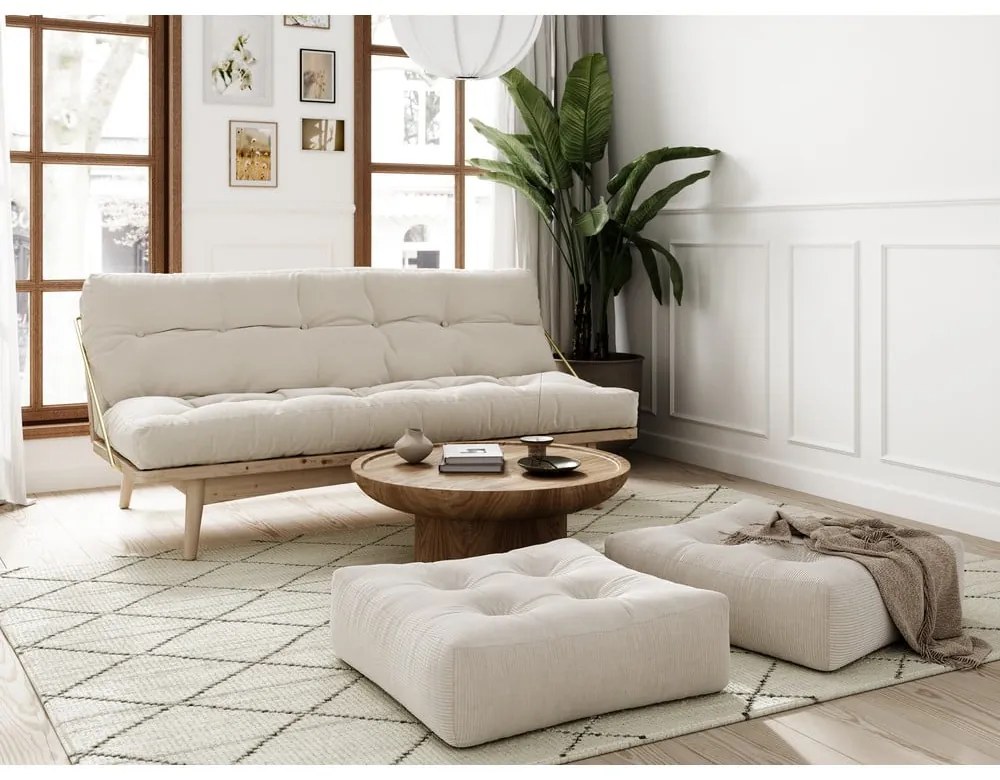 Mustársárga kinyitható kanapé 190 cm Folk – Karup Design