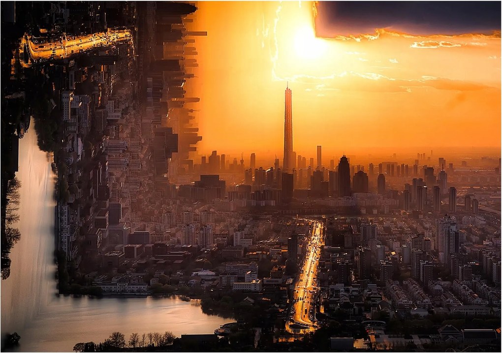 Fotótapéta város ég épületek fotótapéta 254 x