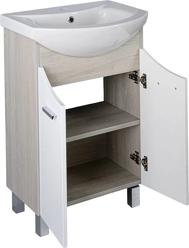 TMP ZX 55 - SONOMA - álló fürdőszobabútor - Sanovit ZENON - 6055 porcelán mosdóval - 55 x 44 cm
