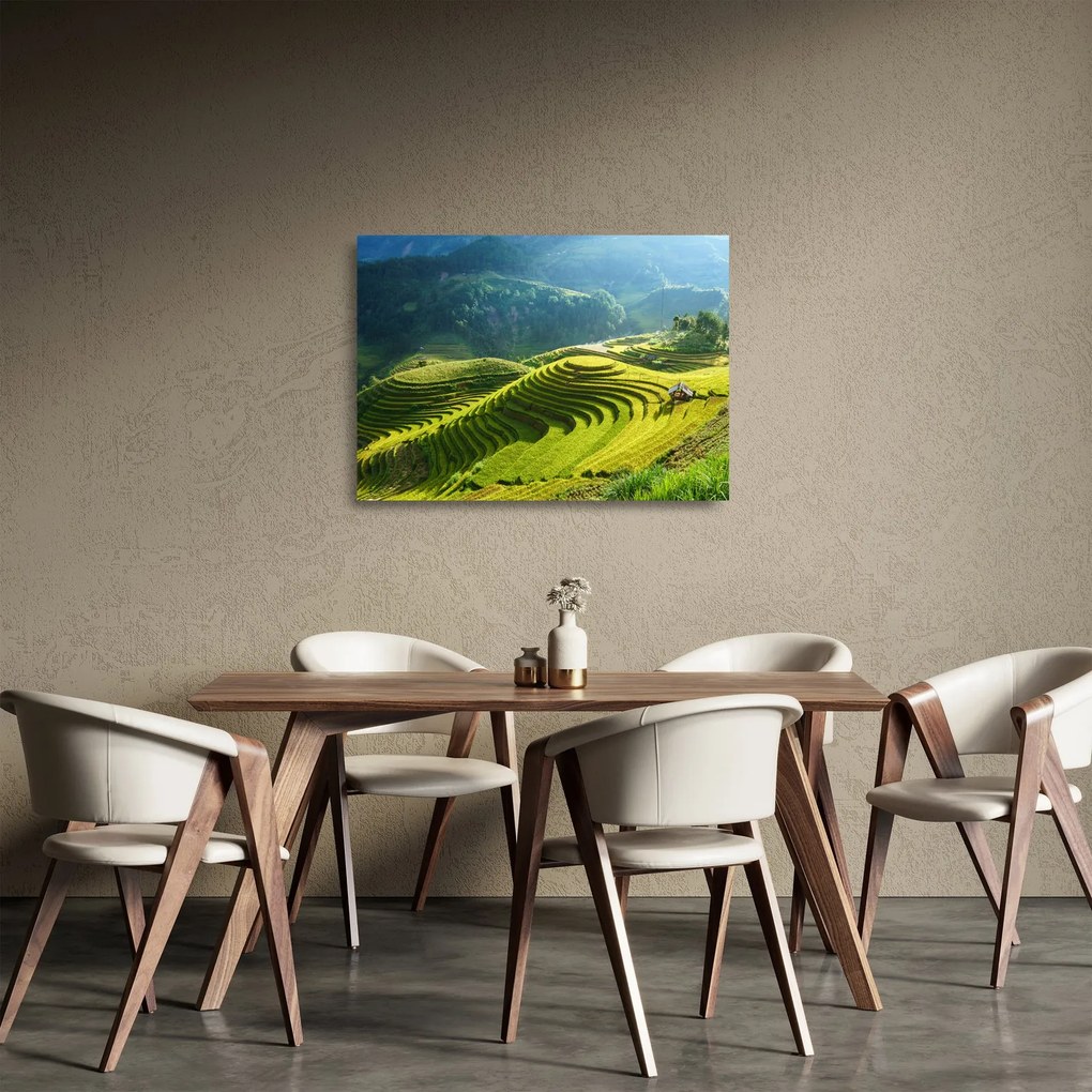 Üveg kép - Rice Terraces koncert (70x50 cm)