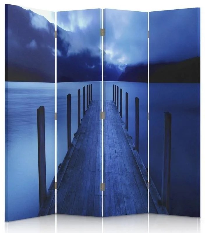 Gario Paraván Kék híd Méret: 145 x 170 cm, Kivitelezés: Forgó paraván 360°