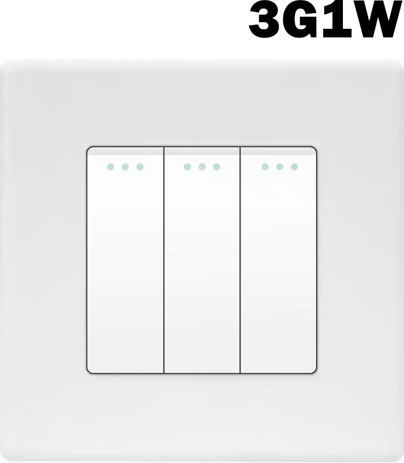 Fénykapcsoló Flex 3G1W Tripla Mechanikus Műanyag Keret FI60 Fehér