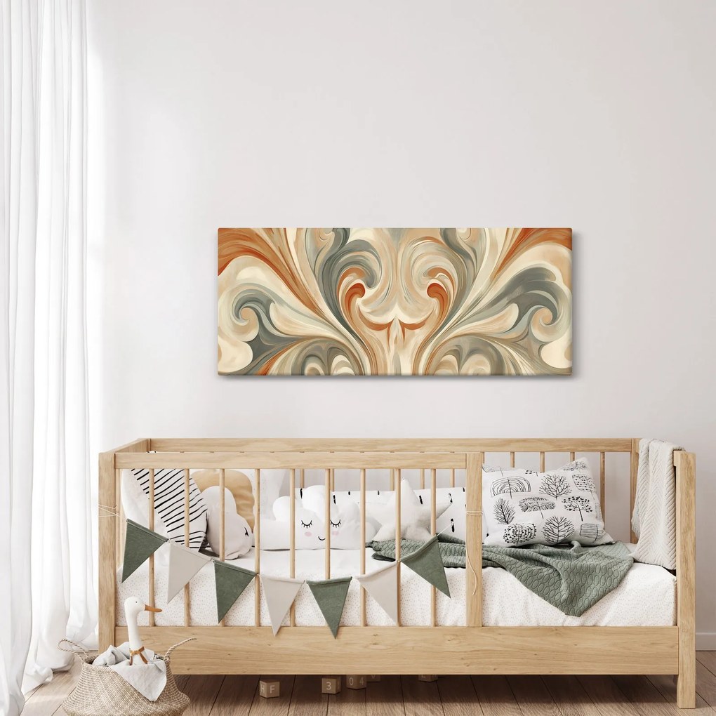 Kép - Örvények földszínekkel (120x50 cm)