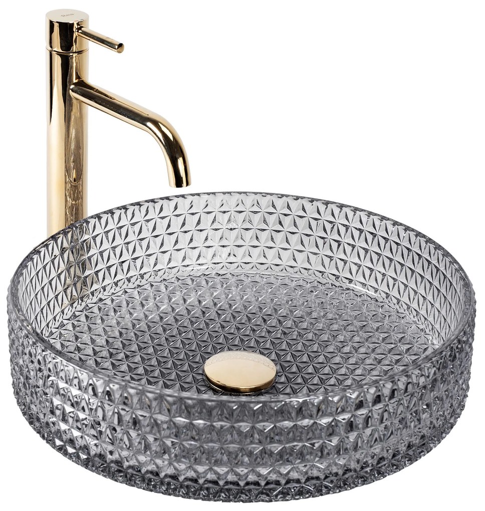 Pultos mosdókagyló Rea Cristal Grey 39