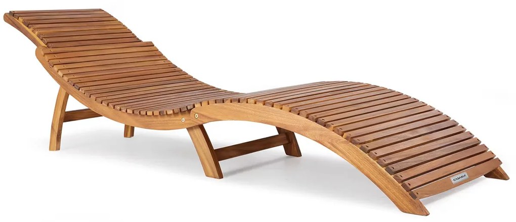 Deuba Fa lehajtható napozóágy Vlnka - akác