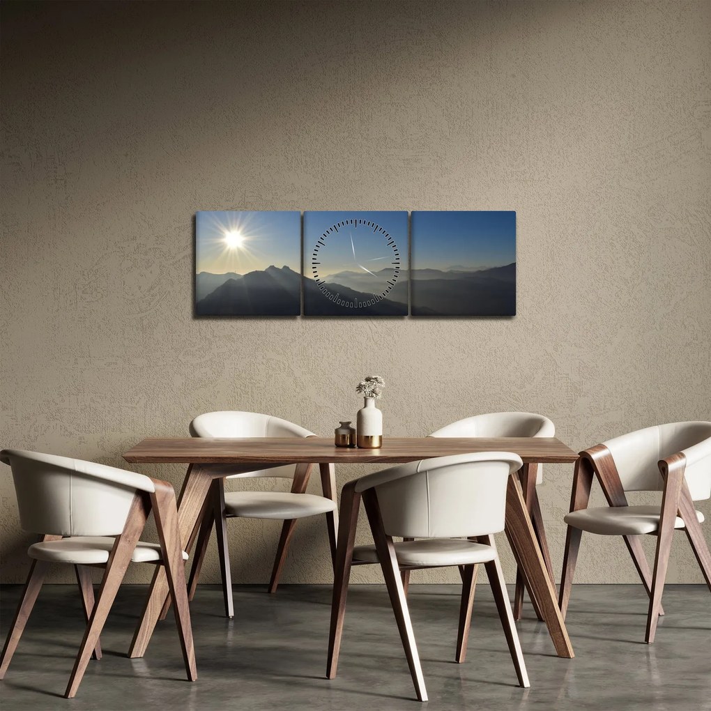 Kép - A hegycsúcsok felett (órával) (90x30 cm)