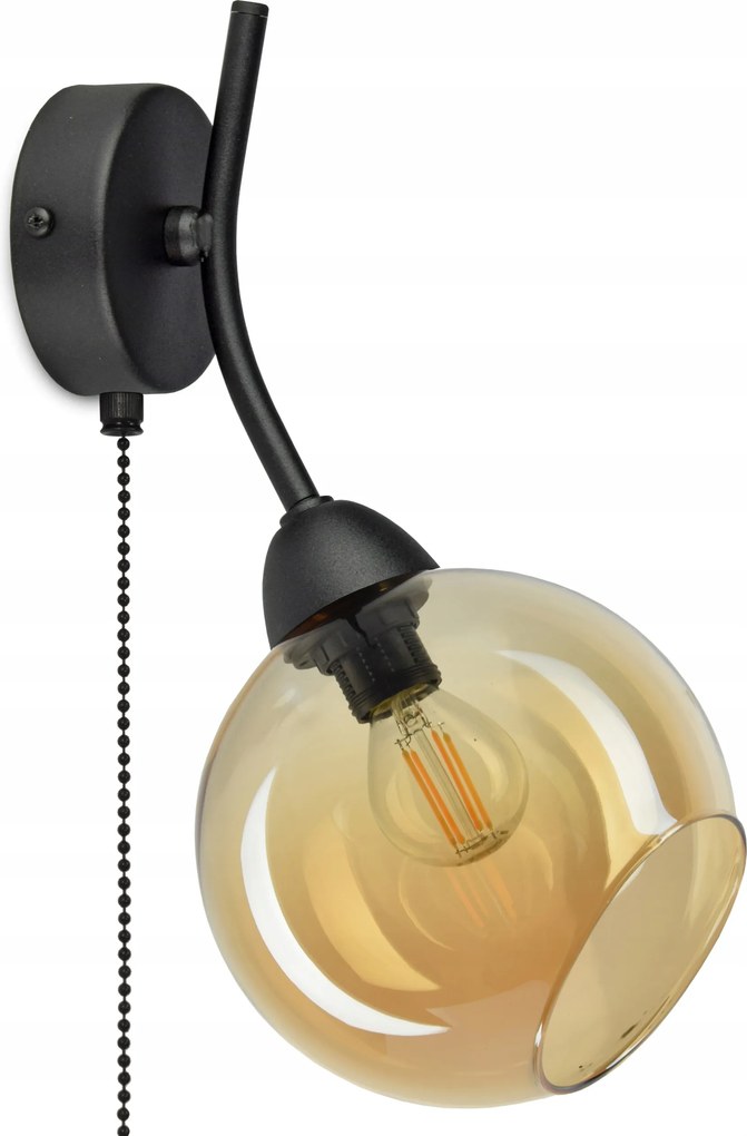 Fali lámpa Üveg gömb Méz E14 Led