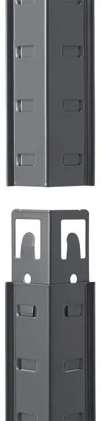 Juskys Sarokpolc - 160x75x40-75 cm - szürke