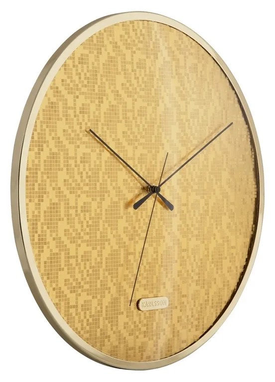 Karlsson 6005GD dizájner falióra, arany, átmérő 40cm