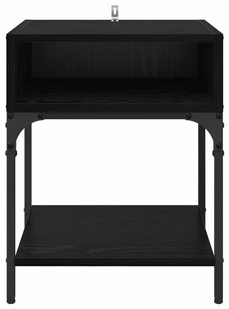 Éjjeli asztal Musta tammi 40 x 40 x 50 cm Faanyag