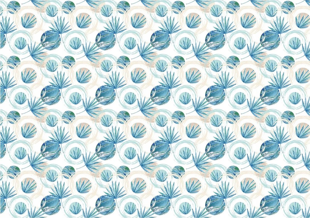 Flizelin fotótapéta Ananász és pálmafák minimalizmus egzotikum 416x290 +ragasztó