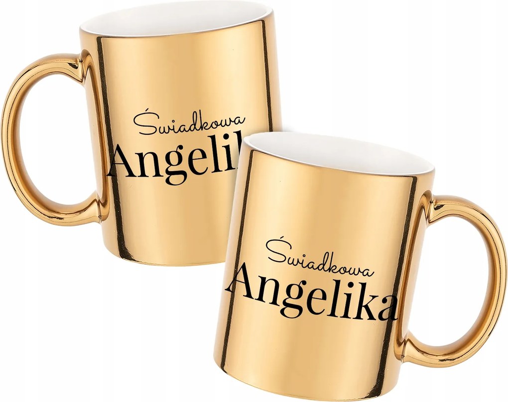 Nyomtatott bögre Tanú Az Ön Neve Arany metál varázsló