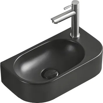 Mexen Viera balra szerelhető mosdó 40 x 21 cm, fekete matt - 21274085L