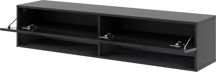 DERBY TV állvány 140 1 ajtós, fekete/fekete matt