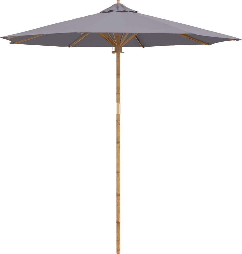 vidaXL Kerti napernyő Sötétszürke Ø 270 x 260 cm bambusz