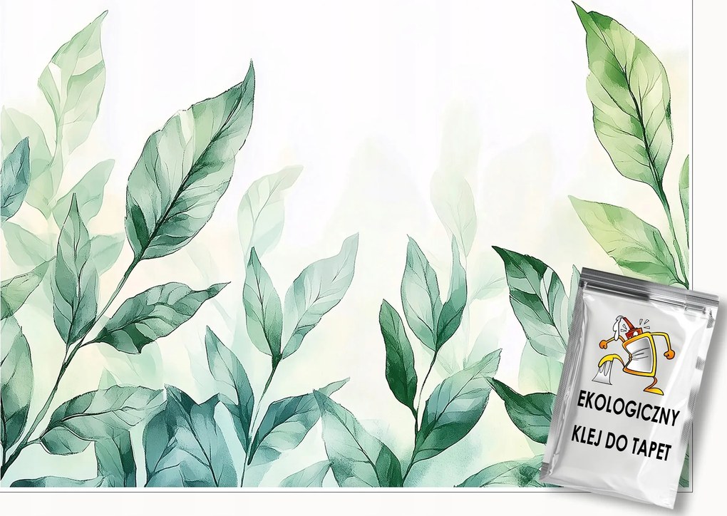 Fotótapéta Levelek Zöld Természet Hálószoba Nappali Tapéta Flizelina 200x140