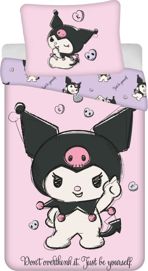 Hello Kitty Kuromi Be Yourself ágyneműhuzat 140×200cm, 70×90 cm