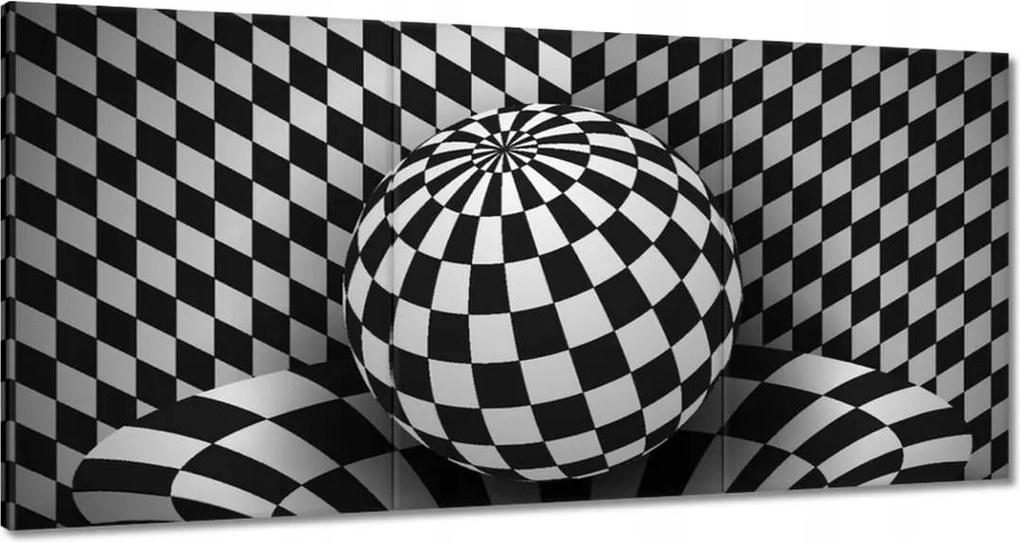 Festmények 120x60 Absztrakt fekete-fehér