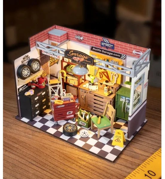 RoboTime - Miniatűr ház Garázs 2xAAA