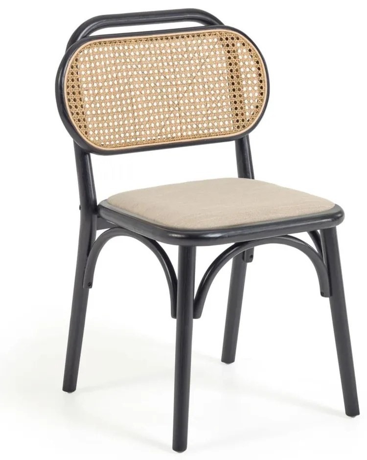 Fekete-bézs étkezőszék Doriane – Kave Home