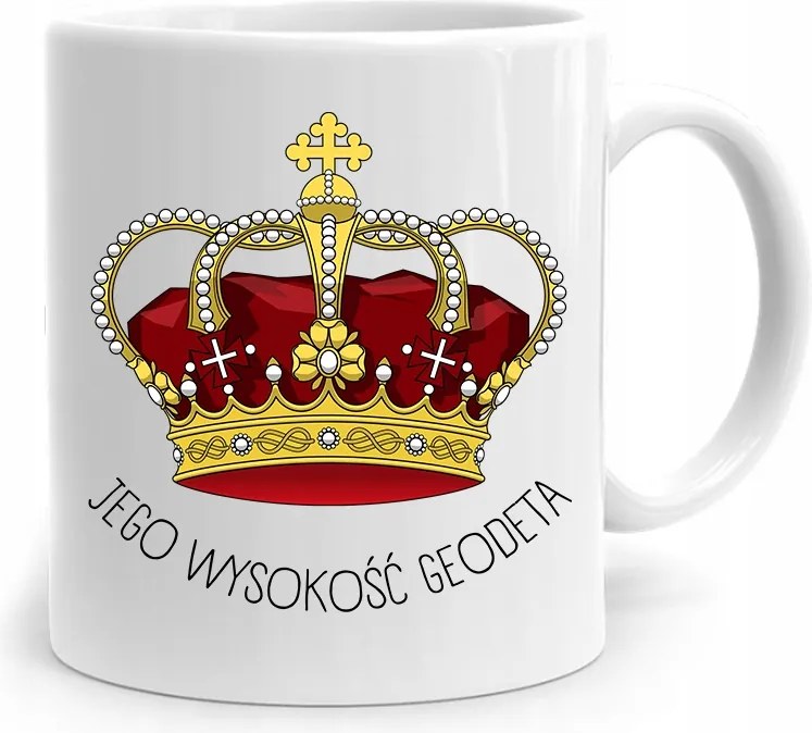 Ajándék Bögre Földmérőnek Őfelsége Földmérő Nyomtatott Fotóval