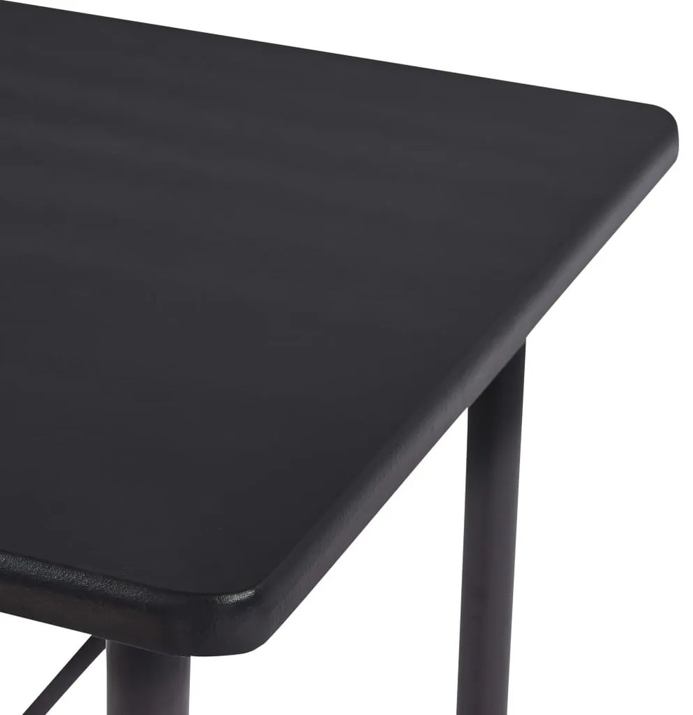Fekete MDF bárasztal 120 x 60 x 110 cm