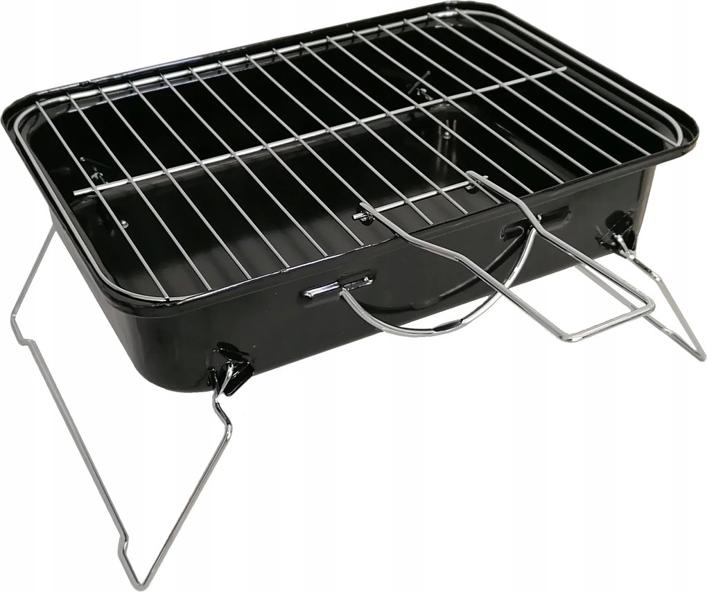 Faszenes Grill Piknik Bőrönd Téglalap Alakú Hordozható Összecsukható