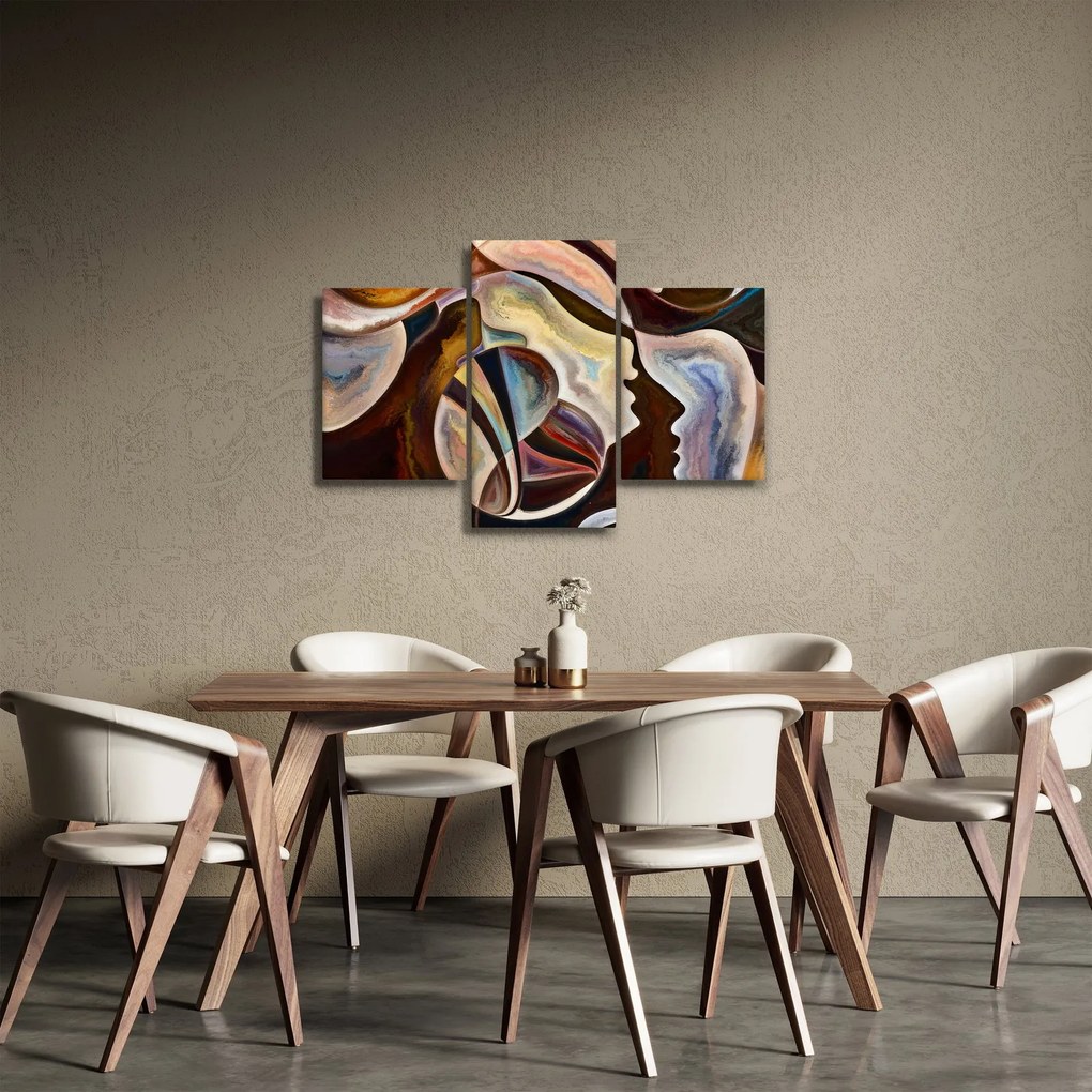 Kép - Absztrakció fejek (90x60 cm)
