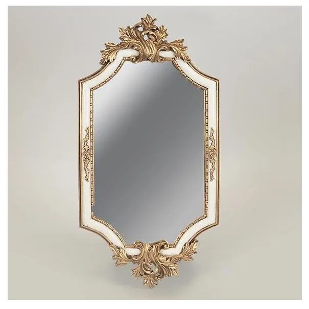 Fali tükör 41x21 cm fehér/arany