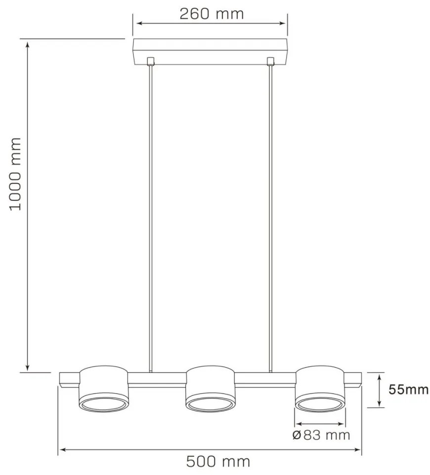 Polux MIRELLA 328069 Lepel lámpa 3x6W/GX53 4000K 660lm IP20