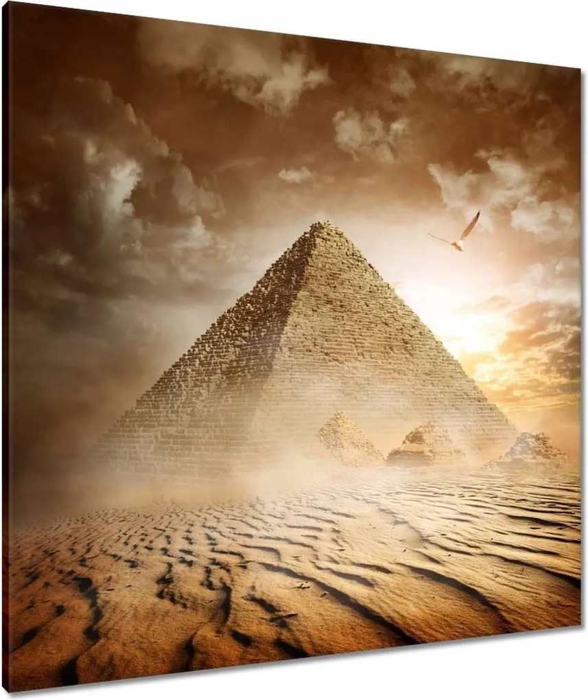 Vászonkép 80x80 Egyiptomi piramis k. Gíza