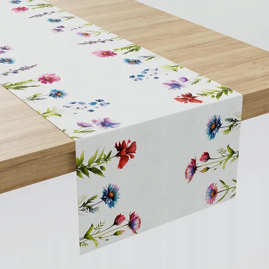 Mezei Virágok Milas futópad díszléccel díszítve, 38x160cm