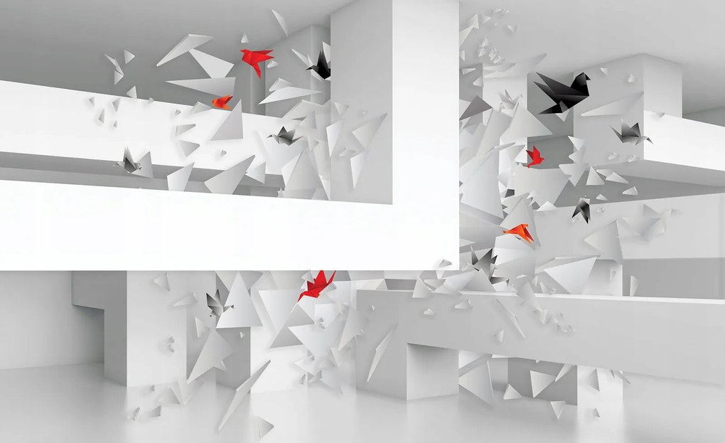 Tapéta Perspektíva Absztrakt Mozgásdinamika Cs-B Piros 208x146 +ragasztó