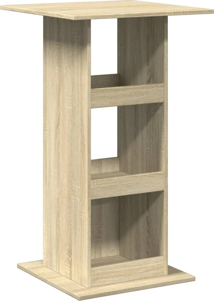 vidaXL sonoma tölgy színű szerelt fa bárasztal tárolóval 60x60x102 cm