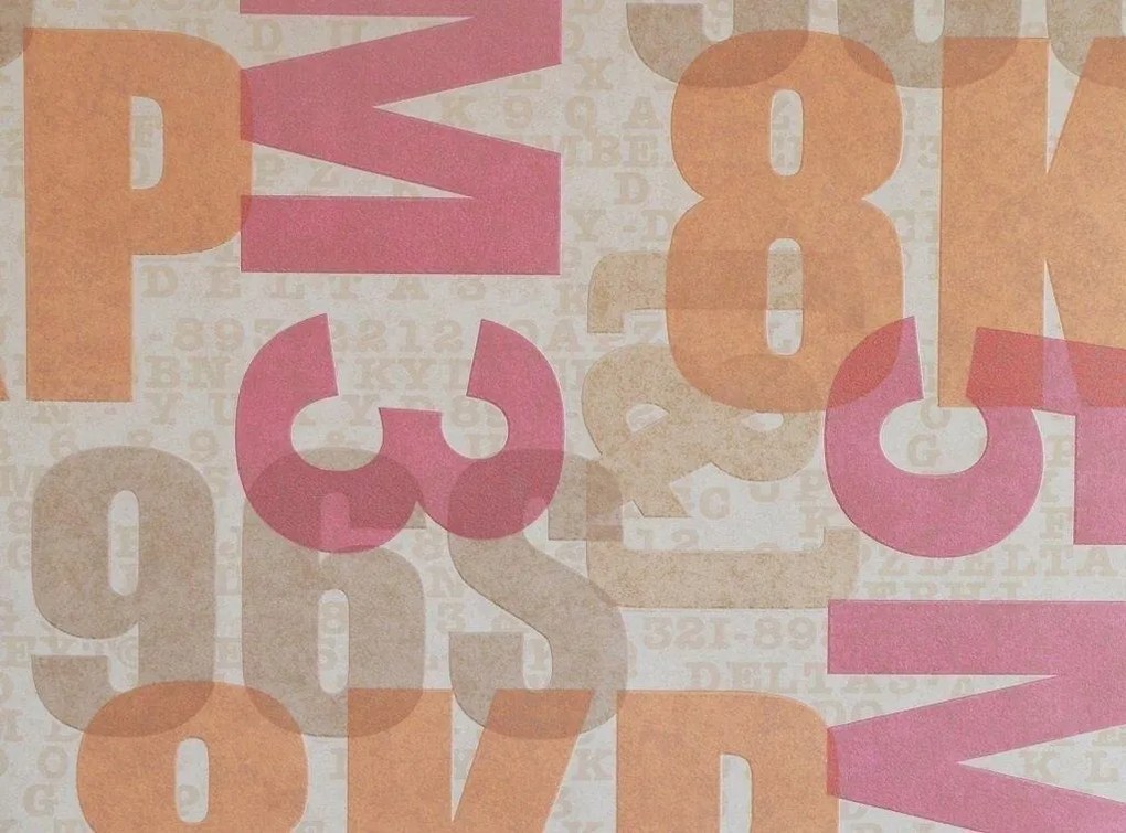 Vinyl fali tapéta Mosható Betűk Számok Fali Tapéta flizelin