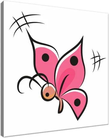 Vászonkép Rózsaszín pillangócska 30x30cm 2827A_1AI